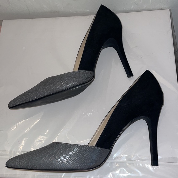 Zara colorblock gray black contrasting high heel - Picture 6 of 10